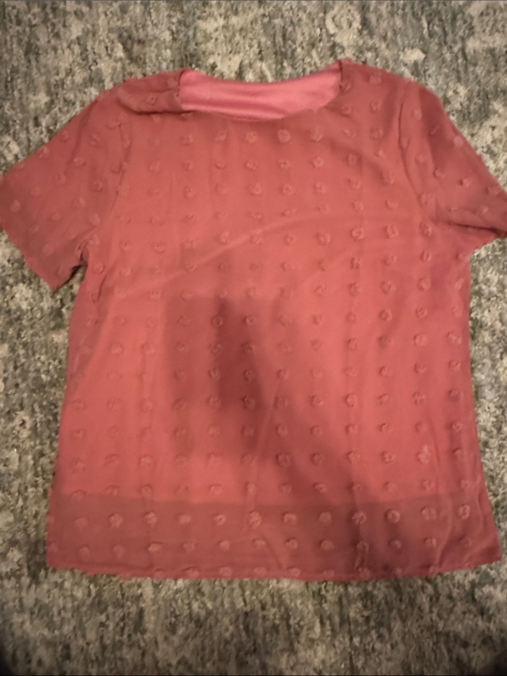 Women's Textured Short-Sleeve Top - Rose Pink